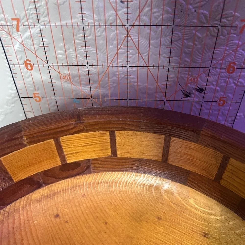 Vintage California segmented redwood bowl